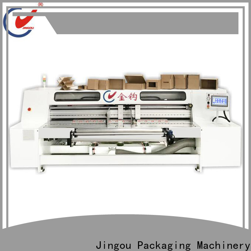 Jingou Packaging Machinery effective cardboard box manufacturing machine widely-use for hardcover box